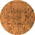 thumbnail image 1 of Ahgly Company Indoor Round Oriental Orange Industrial Area Rugs, 3' Round, 1 of 4