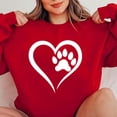 thumbnail image 6 of Zedker Valentine's Day Long Sleeve Sweatshirts for Women Heart Print Sweater Long Sleeve Pullover Sweatshirt Casual Crewneck Soft Shirts Red L, 6 of 6
