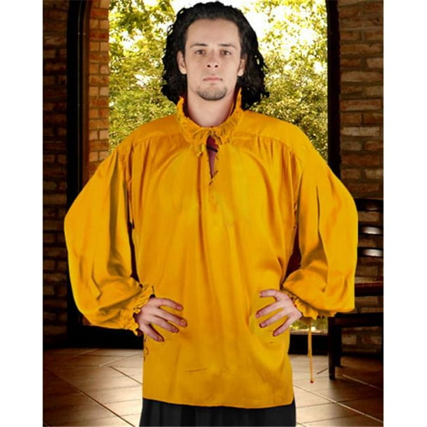The Pirate Dressing C1005 David Herriot Shirt- Gold - Extra Large