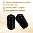 thumbnail image 4 of Uxcell 28Pcs Silicone End Caps, 12.5mm(1/2") ID Round Screw Thread Protectors Flexible Screw Bolt Covers Caps for Metal Tube Rod Bolt, Black, 4 of 7