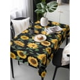 thumbnail image 6 of Sunflower Watercolor Table Cloth, Waterproof Tablecloth for Rectangle Tables, Spring Botanical Garden Flowers Reusable Washable Fabric Table Cover for Restaurant Kitchen Dining Tables 54"x108", 6 of 9