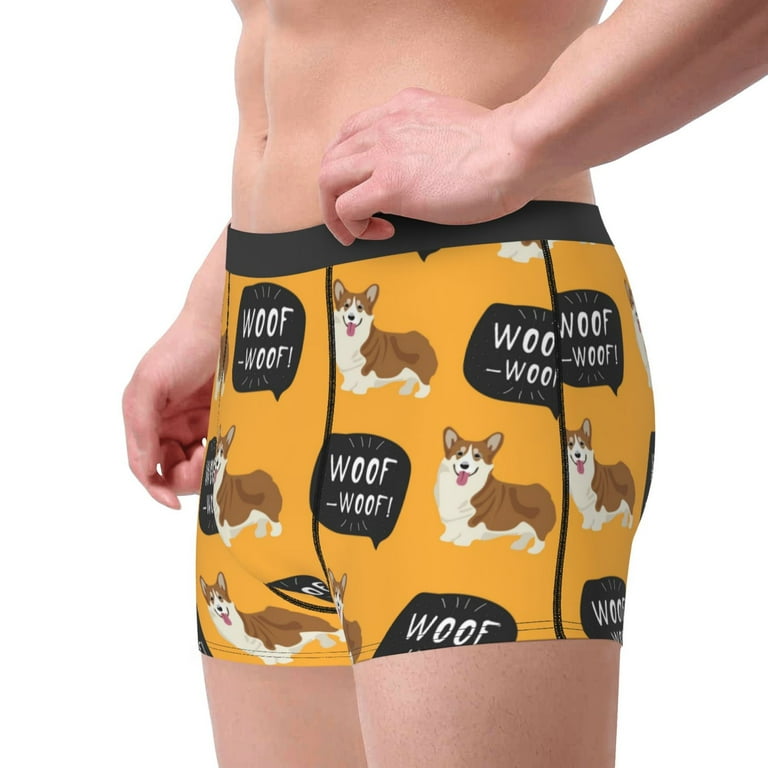 Kll Corgi Men S Cotton Boxer Briefs Underwear Large