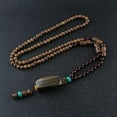 thumbnail image 7 of QQTDFG Vintage Wooden Beaded Pendant Necklace Long Sweater Chain Boho Carved Jewelry-#5, 7 of 7