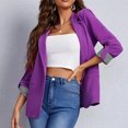 thumbnail image 2 of Chaqueta de traje para mujer, chaqueta de negocios para mujer, abrigo de traje con cuello vuelto, chaqueta de negocios de Color puro, calidad superior, 2 of 7