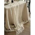 thumbnail image 6 of 2 Pack 13.12Ft Cheesecloth Table Runner 35x157 Inch Boho Gauze Rustic Cheese Cloth Long Romantic Table Runner for Wedding Bridal Shower Birthday Party Table Decor, 6 of 10