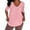 Light pink, variant on WTOBBY Women's Plus Size Casual Solid Color V-Neck Short Sleeve Pocket T-Shirt Top, Comfortable and Versatile Fit for Everyday Summer Wear,Turquoise L