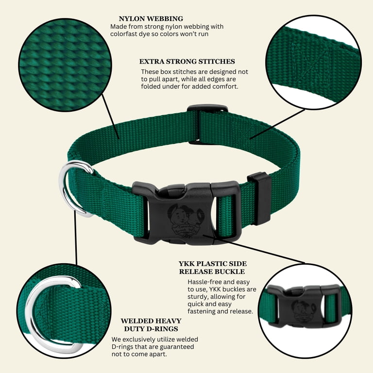 Country Brook Petz Everyday Green Nylon Dog Collar, Large photo 5
