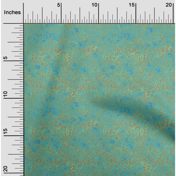 oneOone Cotton Poplin Sea Green Fabric Batik Fabric For Sewing Printed Craft Fabric By The Yard 56 Inch Wide - LK
