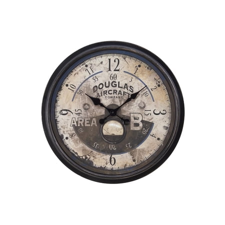 Clocks - 20 Round - Wall Clock - Antique Brown - Transitional