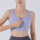thumbnail image 1 of Ropa interior deportiva a prueba de golpes para mujer, con cremallera frontal, copa fija, fruncido, ropa exterior de alta resistencia, chaleco de fitness con espalda de belleza, sujetador, 1 of 3