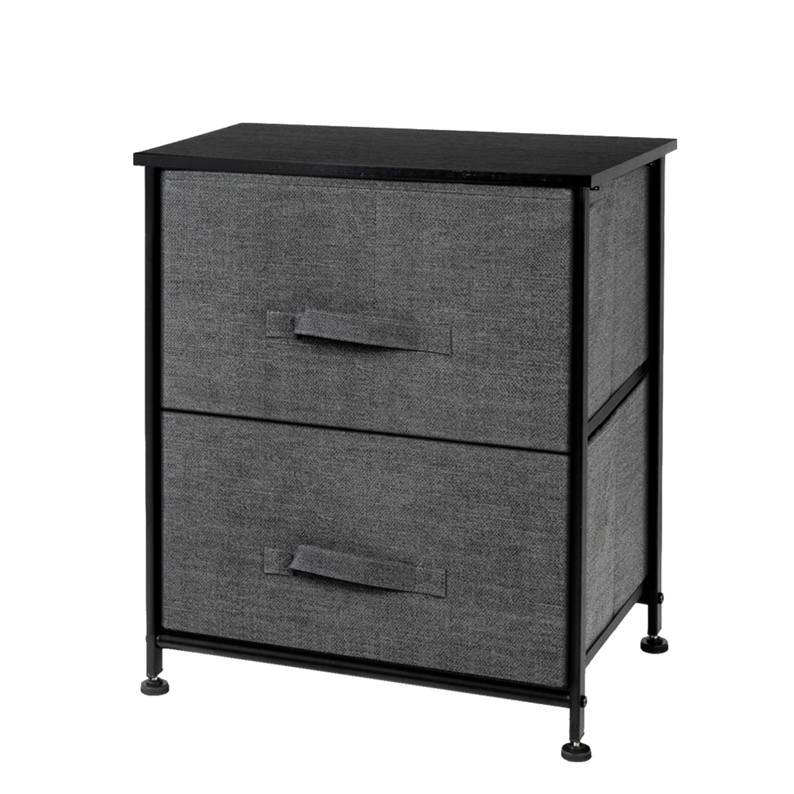Kepooman Modern End Side Table with Metal Frame & 2 Drawers, Bedroom Storage Nightstand for Living Room Hallway Entryway, Grey Kepooman Modern End Side Table with Metal Frame & 2 Drawers, Bedroom Storage Nightstand for Living Room Hallway Entryway, Grey