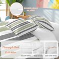 thumbnail image 3 of Sage Green Grey Striped Bedding 3 Piece Duvet Cover Set Queen Size, Gray Modern Abstract Art Soft Microfiber Comforter Cover with Zipper Closure & Pillowcases, Wrinkle & FadeResistant Quilt Cover, 3 of 9