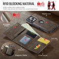thumbnail image 3 of DG.MING Wallet Case for iPhone 16 Pro Max 6.9inch,Detachable Magnetic Wallet Phone Case with RFID Blocking, Card Slot,Holder, Leather Phone Case for Men Women,Grey,For iPhone 16 Pro Max, 3 of 9