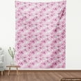 thumbnail image 4 of Ambesonne Floral Fabric by the Yard Upholstery, Romantic Magnolia Flowers, 1 Yard, Pink and Pale Grey, 4 of 5