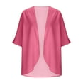 thumbnail image 7 of Aboser Sheer Kimono Cardigans for Women Lightweight 3/4 Length Sleeve Cardigan Cozy Soft Chiffon Kimonos Loose Open Front Dusters, 7 of 7