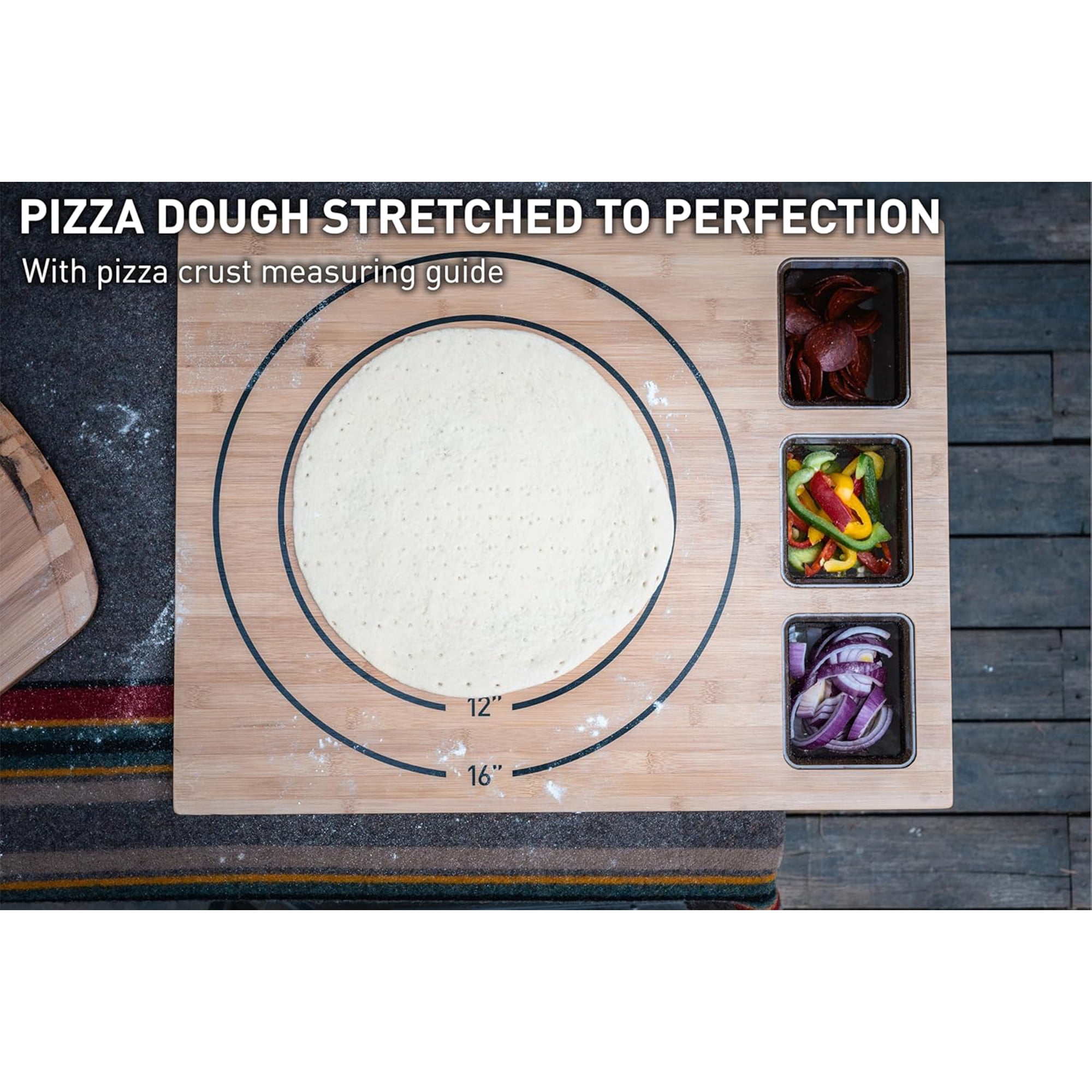 Solo Stove Pi Cutting Board with Containers & Lids, Large Food Prep Chopping Cutting Board