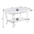 thumbnail image 5 of American Heritage Oval Coffee Table with Shelf in Gray Wood Finish, 5 of 6