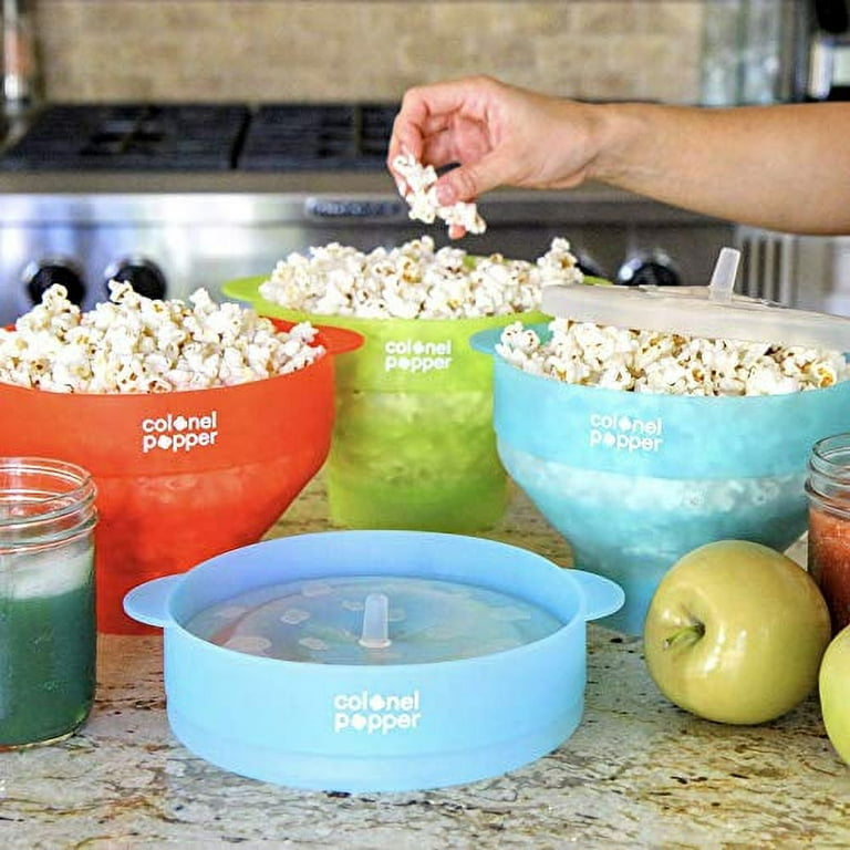 The Original Hotpop Microwave Popcorn Popper, Silicone Popcorn Maker,  Collapsible Microwave Popcorn Bowl BPA-Free & Dishwasher Safe (Cherry)