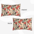 thumbnail image 3 of Binfone Roosters And Peonies Flowers Standard Size Pillowcase, Long Staple Pure Cotton Envelope Closure Pillow Cover (Pillow core not included),14"x20", 3 of 7