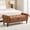 Brown, variant on Storage Bed Bench for Bedroom, Velvet 67" End of Bed Benches, King Size Bench with Armrest, Tufted Button Upholstered Ottoman Bench for Living Room, Entryway, Cream White