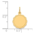 thumbnail image 2 of 14k .011 Gauge Engravable Scalloped Disc Charm in 14k Yellow Gold, 2 of 2
