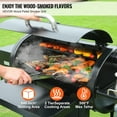thumbnail image 2 of KFFKFF 62" Heavy Duty Charcoal Grill 8 IN 1,BBQ Portable Grill with Cart Outdoor Cooking Barbecue Camping, Picnic, 840 sq, Patio and Backyard, 2 of 8