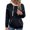 Black, variant on Women's Fashion Hoodies Solid Print Drawstring Pocket Hooded Long Sleeve Loose Fit Pullover for Casual Wear Womens Sweatshirts Black L