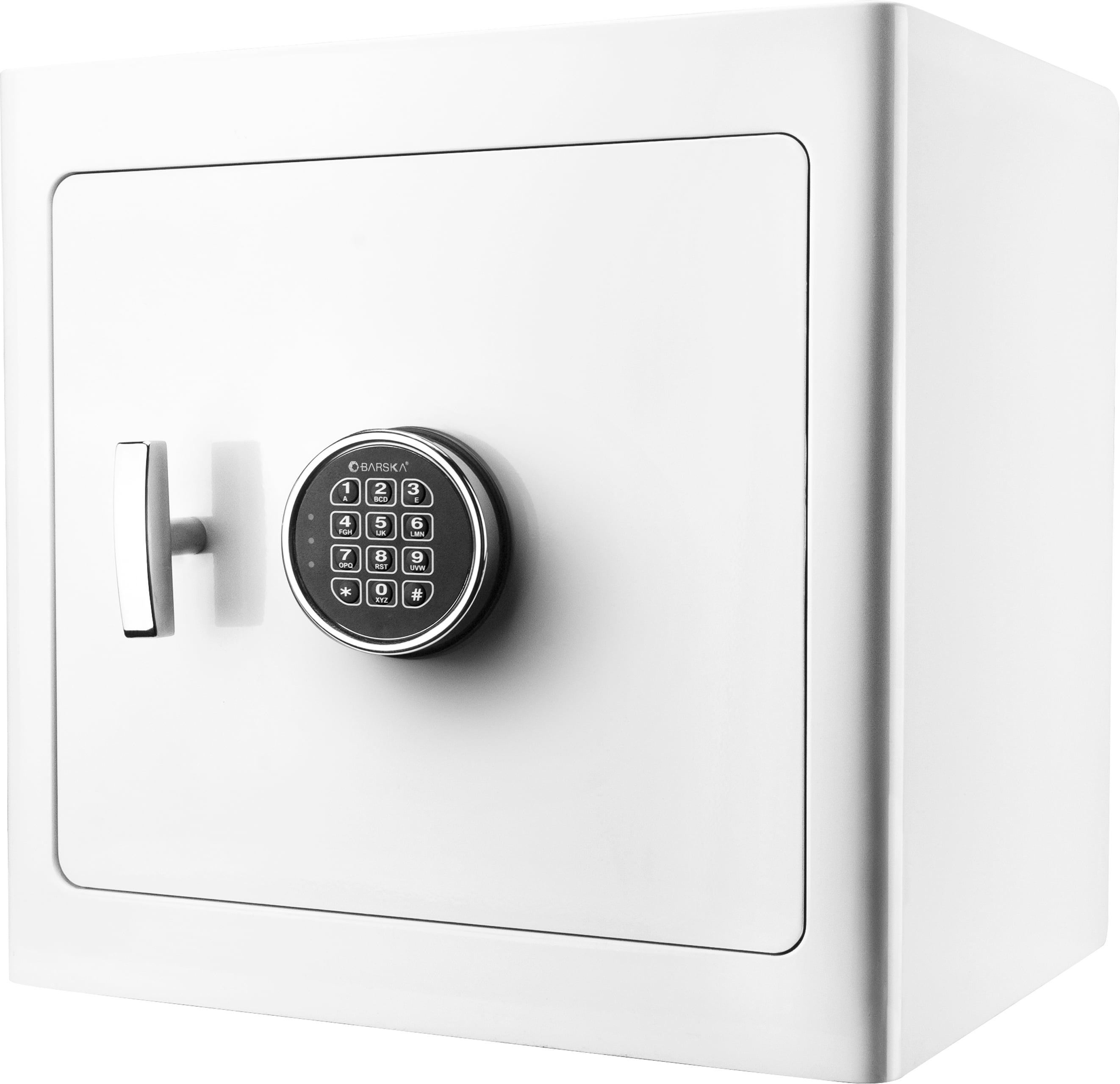 BARSKA Steel Keypad Quick Access Jewelry Security Safe Cabinet with Drawers (White)