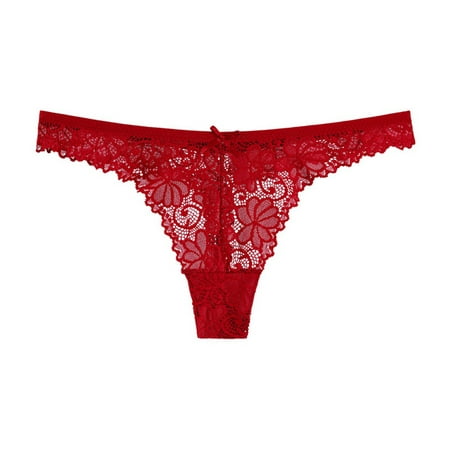 

Promotion! Women Underwear Sexy Lace Panties Woman Sexy G-Strings Thongs Lingerie Femme Low Waist Panties Red XL