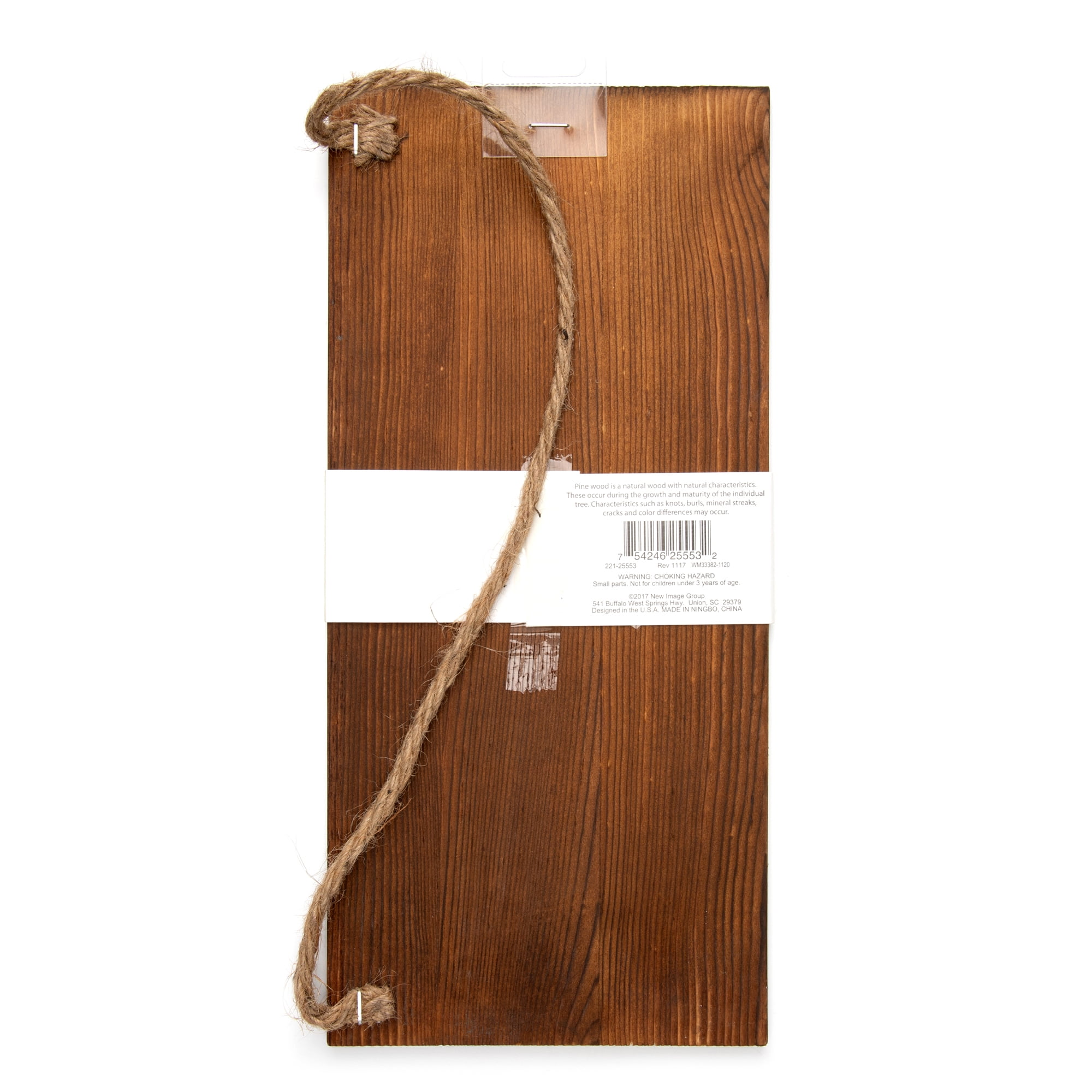 (3 pack) Cousin DIY Barn Wood Plank Sign with Twine Hanging Cord, Rectangle, 12 in x 5.5 in