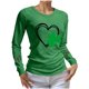 thumbnail image 1 of Camiseta Suelta de Cuello Redondo de la Impresión Del Día de San Patricio Casual de las Mujeres de Manga Larga para Primavera Verano, 1 of 6