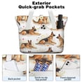 thumbnail image 2 of Tote Bag for Women - German Shepherd Dogs with Flowers Shoulder Bag - Large Utility Work Duffle Bag with Zipper Handbag for Travel, Work, Sprots, 2 of 5