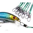 thumbnail image 5 of 30 Pcs Fils de Pêche Robustes en Acier Inoxydable Haute Résistance avec Émerillons et Boutons-Pression Verts, 5 of 5