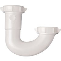 Plumb Pak J-Bend Slip Joint White Plastic - Easy Installation - 1-1/2 or 1-1/4 Inch