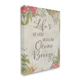 thumbnail image 3 of Stupell Industries Tropical Ocean Breeze Floral Border Summer Phrase Graphic Art Gallery Wrapped Canvas Print Wall Art, Design by CAD Designs, 3 of 7