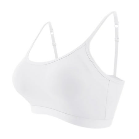 

CAICJ98 Lingerie for Women Women s Comfortable Camisole Adjustable Ahoulder Atrap Fixed Cup Integrated Bra Bras for Women 36c (White 2XL)