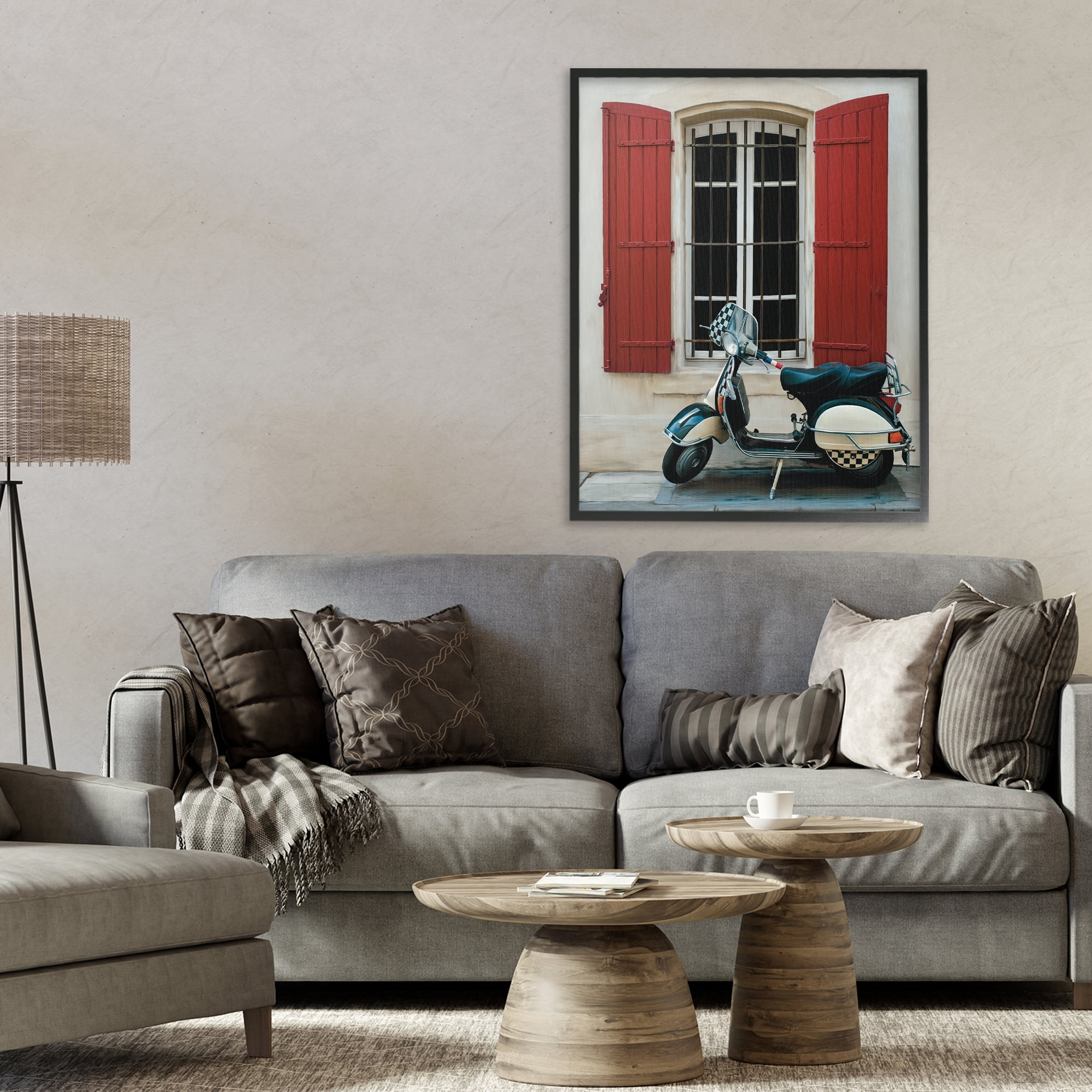 Stupell Industries Two Wheel Dream Black Framed Giclee Art, design by Renel Peters