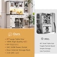 thumbnail image 7 of Farmhouse Coffee Bar Station with RGB Light, Power Outlet & 3 Hooks Pegboard | Used for Kitchen Coffee Making, Wine Storage & Personalized Display, 7 of 7