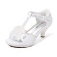 thumbnail image 1 of Sandalias Dream Pairs para Niñas con Tacón Bajo Blancas Talla 6, 1 of 5