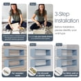thumbnail image 6 of Kaboon 24" Floating Cube Shelves, Set of 2, Wall Mount Decorative Hanging Shelves, Peace Blue, 6 of 7