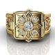 thumbnail image 4 of Anillo de circón con patrón de flores s estilo Punk para hombre Dorado10 Yuyangstore Anillo estilo punk, 4 of 8