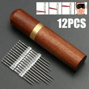 Stainless Steel Opening Sewing Darning Needles Self-Threading Needles Set for Leather Denim Silk Canvas Cotton