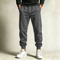 thumbnail image 3 of Vhkiploz Plus Size Taper Cuffes Trousers for Men's Solid Color Drawstring Daily Joggers Running Hiking Travel Pants, 3 of 9