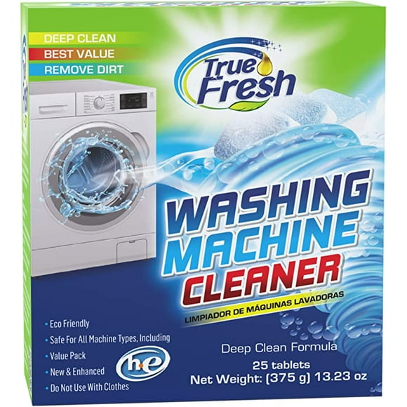 True Fresh Washing Machine Cleaner Tablets, 25 Solid Deep Cleaning Tablet, Finally Clean All Washer Machines