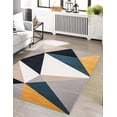 thumbnail image 2 of Aqua Gemma Blue/Ivory Polyester Rug 5'0" x 7'0", 2 of 7