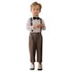 thumbnail image 5 of Odeerbi 6M-10Y Niños Niñas Traje Formal Pantalones Vestido Pantalones Uniformes Pantalones Color Sólido Lindo Casual Pantalones Uniformes Escolares, 5 of 5
