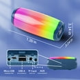 thumbnail image 6 of Burufy Portable Waterproof Bluetooth Speaker, 24W Loud Sound, Bluetooth 5.3, LED Lights, TWS Wireless Pairing for Outdoor/Party/Beach/Travel/Gifts, 6 of 7