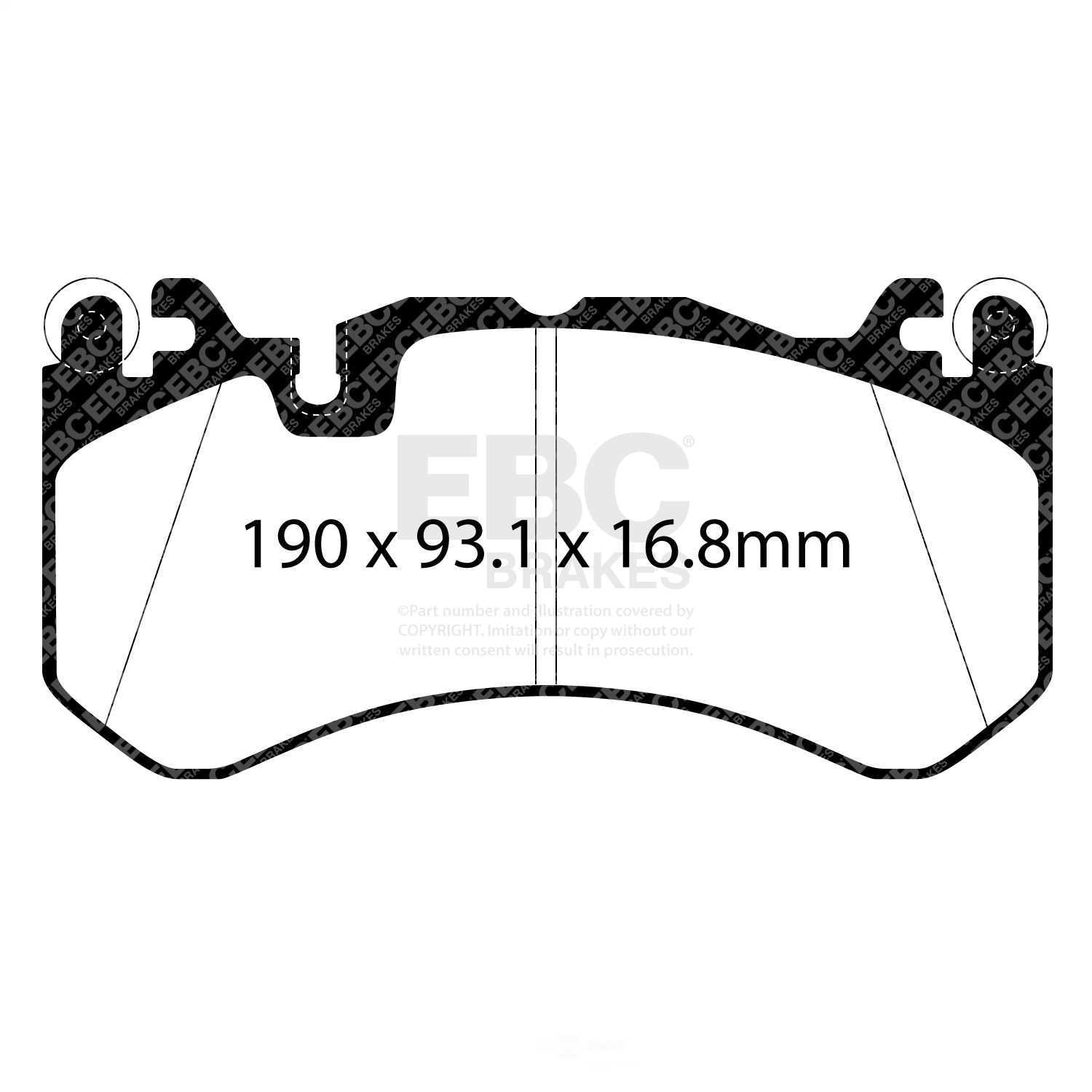 EBC Brakes Bluestuff NDX Trackday Brake Pad Set Fits select: 2012-2015 MERCEDES-BENZ ML, 2016-2019 MERCEDES-BENZ GLE COUPE
