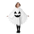 thumbnail image 2 of KHONTS Ghost Face Poncho for Toddler Kids Hooded Cloak Halloween Performance Clothes Spooky Capes 23-White L, 2 of 7