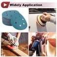 thumbnail image 6 of Unique Bargains 50 Pcs Car Wood Sanding Discs Smoothing Hook & Loop Sandpaper for Woodworking, Automotive Refinishing 5.91" 7 Hole 240 Grit Blue Zirconia Alumina, 6 of 6